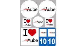 Aube - 8 autocollants variés - Autocollant(sticker)