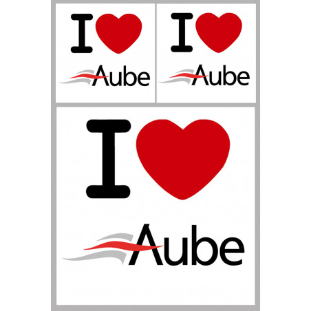 Aube (10) - 1fois 10cm - 2fois 5cm - Autocollant(sticker)