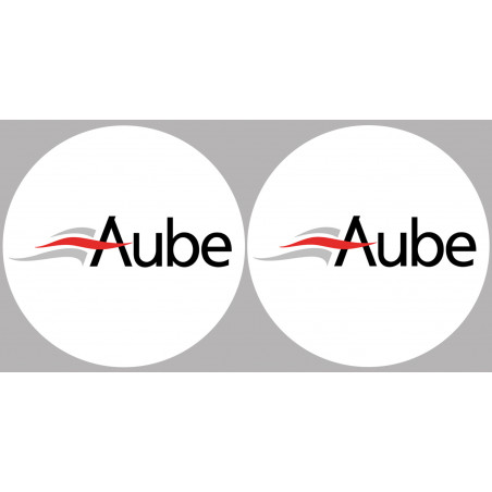 Département Aube 10  - 2 logos de 10cm - Autocollant(sticker)