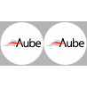 Département Aube 10  - 2 logos de 10cm - Autocollant(sticker)