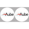 Département Aube 10  - 2 logos de 10cm - Autocollant(sticker)