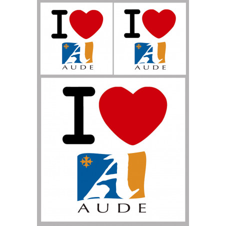 Aude (11) - 1fois 10cm - 2fois 5cm - Autocollant(sticker)