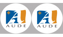 Département Aude 11 - 2 logos de 10cm - Autocollant(sticker)