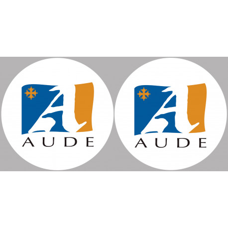 Département Aude 11 - 2 logos de 10cm - Autocollant(sticker)