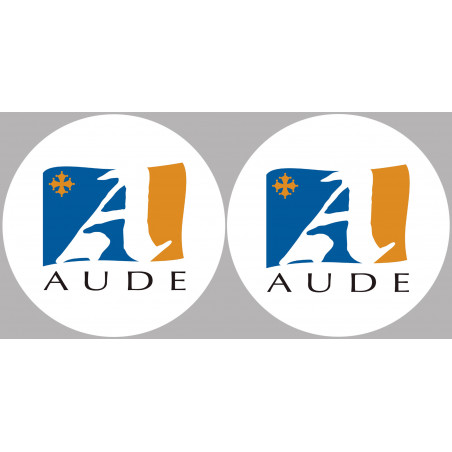Département Aude 11 - 2 logos de 10cm - Autocollant(sticker)