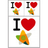 Aveyron (12) - 1fois 10cm - 2fois 5cm - Autocollant(sticker)