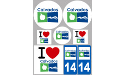 Calvados - 8 autocollants variés - Autocollant(sticker)