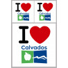 Calvados (14) - 1fois 10cm - 2fois 5cm - Autocollant(sticker)