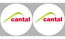 Département Cantal 15  - 2 logos de 10cm - Autocollant(sticker)