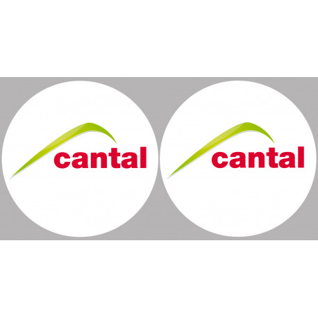 Département Cantal 15  - 2 logos de 10cm - Autocollant(sticker)
