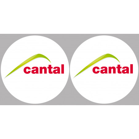 Département Cantal 15  - 2 logos de 10cm - Autocollant(sticker)