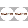 Département La Charente 16  - 2 x 10cm - Autocollant(sticker)