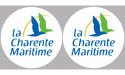 Département La Charente Maritime 17  - 2 logos x 10cm - Autocollant(sticker)