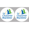 Département La Charente Maritime 17  - 2 logos x 10cm - Autocollant(sticker)
