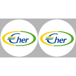 Le Cher 18  - 2fois 10cm - Sticker/autocollant