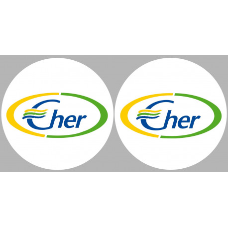 Département Le Cher 18 - 2 logos de 10cm - Autocollant(sticker) Département Le Cher 18 - 2 logos de 10cm - Autocollant(sticker)
