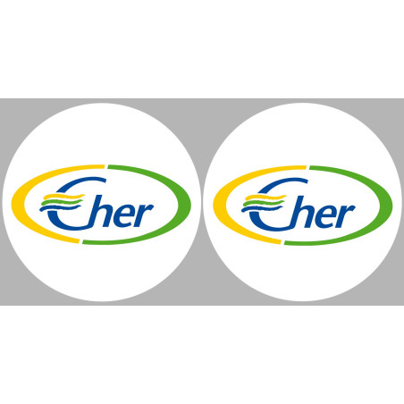 Le Cher 18  - 2fois 10cm - Sticker/autocollant