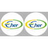Département Le Cher 18  - 2 logos de 10cm - Autocollant(sticker)
