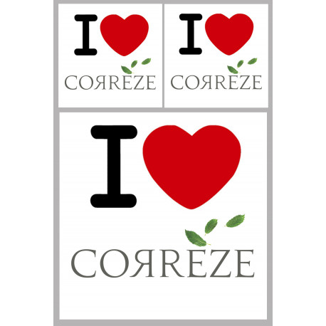 Corrèze (19) - 1fois 10cm - 2fois 5cm - Autocollant(sticker)