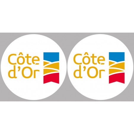 Département La Côte d'Or 21 - 2fois 10cm - Autocollant(sticker)