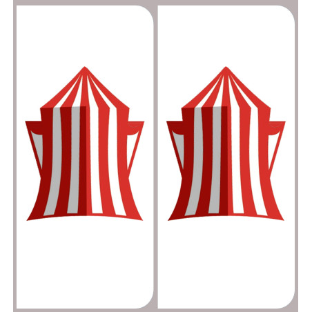 immatriculation tente La Baule (2 logos 10,2x4,6cm) - Sticker/autocoll