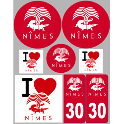 Nîmes (8 autocollants variés) - Sticker/autocollant