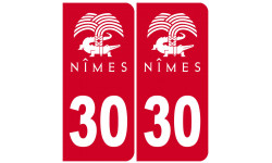 immatriculation ville de Nîmes - Autocollant(sticker)