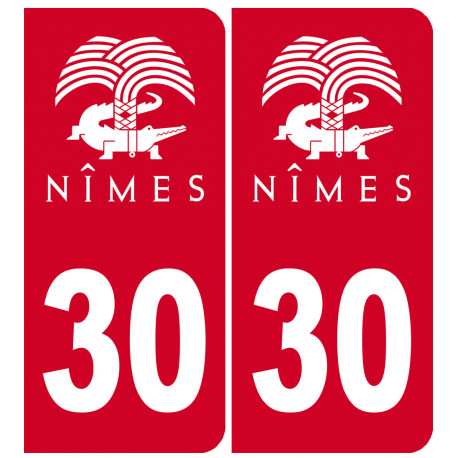 immatriculation ville de Nîmes - Autocollant(sticker)