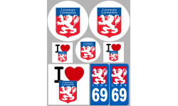 Lyon (8 autocollants variés) - Autocollant(sticker)