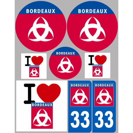 Bordeaux (8 autocollants variés) - Autocollant(sticker)