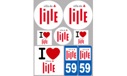 Lille (8 autocollants variés) - Autocollant(sticker)