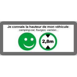 passage de véhicule 2,8m oui (9x4cm) - Sticker / autocollant