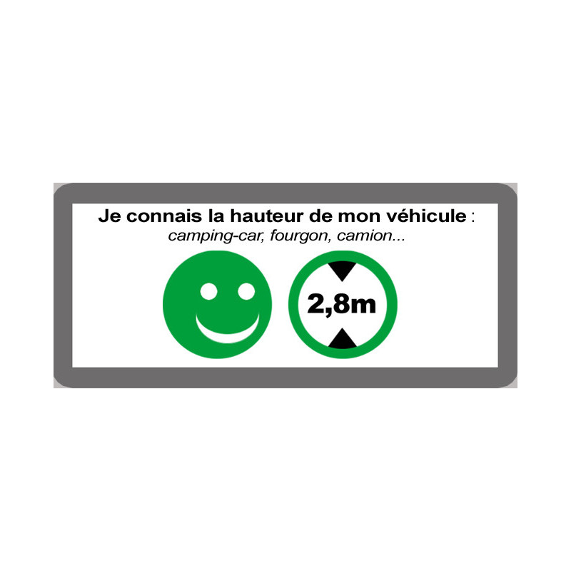 passage de véhicule 2,8m oui (9x4cm) - Sticker / autocollant