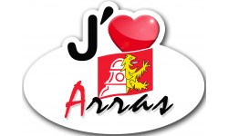 j'aime Arras - Autocollant(sticker)