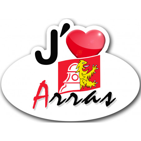 j'aime Arras - Autocollant(sticker)