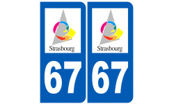 immatriculation 67 Strasbourg - Autocollant(sticker)