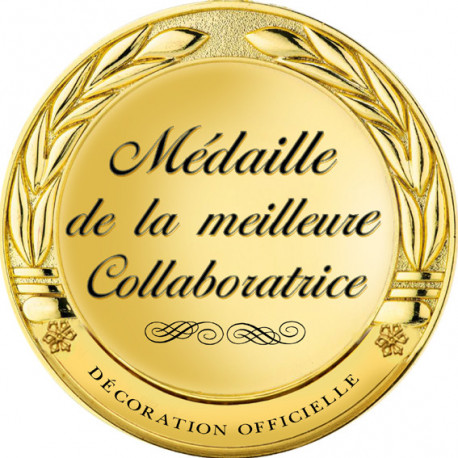 Médaille de la meilleure collaboratrice - 20x20cm - Autocollant(sticker)