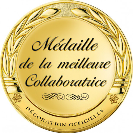 Autocollant (sticker): Medaille de la meilleure collaboratrice