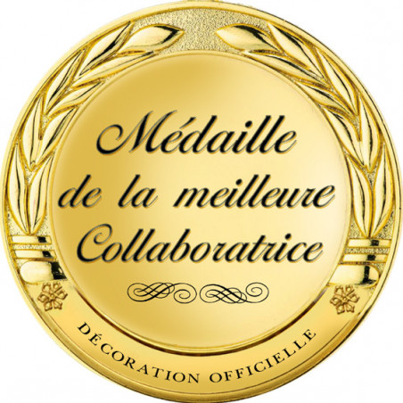 Médaille de la meilleure collaboratrice - 20x20cm - Autocollant(sticker)