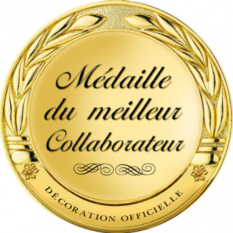 Médaille du meilleur collaborateur - 20x20cm - Autocollant(sticker)