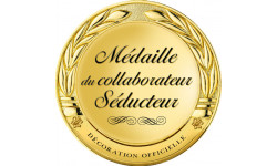 Médaille du collaborateur séducteur - 20x20cm - Autocollant(sticker)