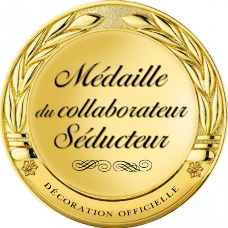 Médaille du collaborateur séducteur - 20x20cm - Autocollant(sticker)