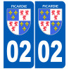 immatriculation 02 la Picardie - Sticker/autocollant