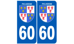 immatriculation 60 la Picardie - Autocollant(sticker)