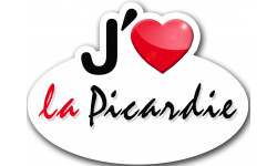 j'aime la Picardie - 15x11cm - Autocollant(sticker)