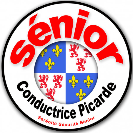 conductrice Sénior Picarde - 10cm - Autocollant(sticker)