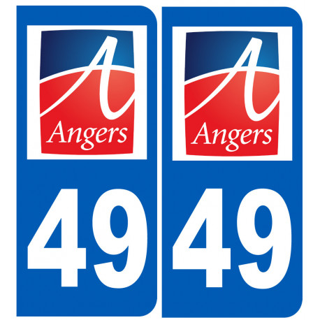 immatriculation 49 Angers - Autocollant(sticker)