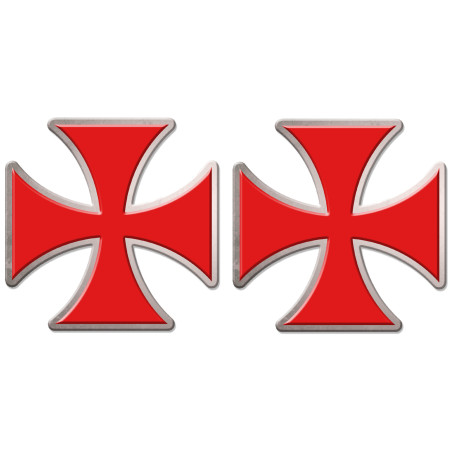 Croix des templiers - fois 10x10cm - Sticker/autocollant
