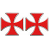 Croix des templiers - fois 10x10cm - Autocollant(sticker)