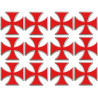 Croix des templiers - 12fois 5x5cm - Autocollant(sticker)